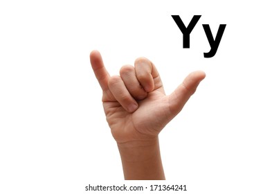 Y Kid Hand Spelling American Sign Language ASL