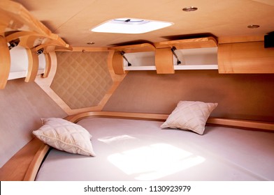 Yacht bedroom interior