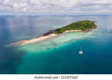 Yacht Catamaran On The Sae Private Island