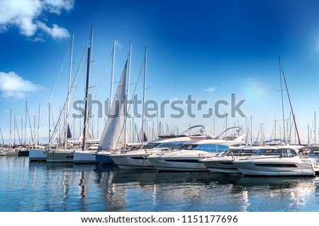 Yacht club and marina long view