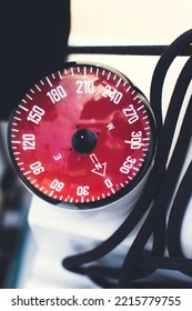 Yacht Equipment Compass And Rope. Vertical Photo.