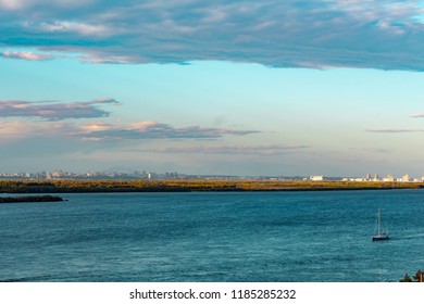 Yacht On The Ussuri River Near The City Of Khabarovsk