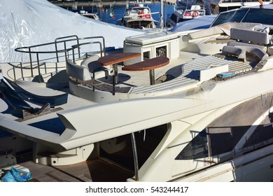 Yacht In The Shipyard For The Restoration