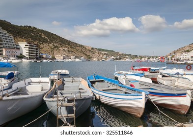 yachts in bay. Crimea, Balaklava