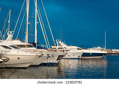 yachts and boats in the  port of Cambrils, Spain - Shutterstock ID 223829782