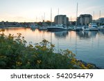 Yachts in a city bay, Thunder Bay, Ontario