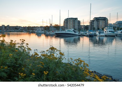 Yachts In A City Bay, Thunder Bay, Ontario