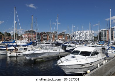 Yachts In Ipswich Marina, Suffolk, UK.