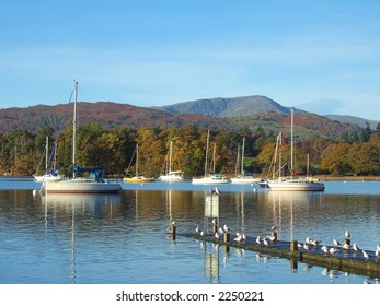 Yachts On Windermere In Autumn Light