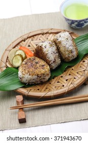 Yaki Onigiri, Grilled Rice Balls, Japanese Food