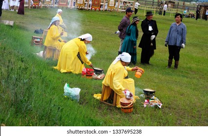 Yakutsk, Russia – June 23rd 2018. A Traditional Yysah Festive Ceremony Of Meeting Summer By Yakut People