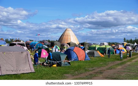 Yakutsk, Russia – June 23rd 2018. A Traditional Yysah Festive Ceremony Of Meeting Summer By Yakut People