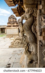 Yali Also Known As Vyala Or Vidala Is A Mythological Creature In Hindu Temples. Creature That Is A Fusion Of Lion, Horse, Rabbit, Elephant, Etc.