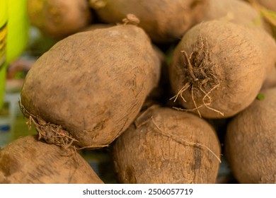 Yam or edible yam tuber - Dioscorea. healthy food