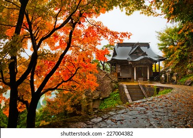 Yamadera Temple during Autumn in Yamagata, Japan