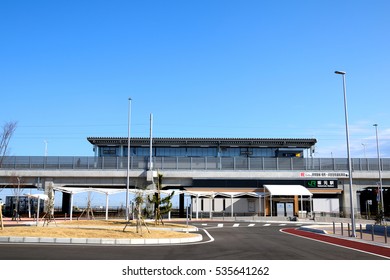 YAMAMOTO, MIYAGI/JAPAN DECEMBER 13 : Joban Line Sakamoto Station on December 13, 2016 in Yamamoto, Miyagi, Japan. On Mar11, 2011, repeal by tsunami damage. On Dec10, 2016, resume business.

