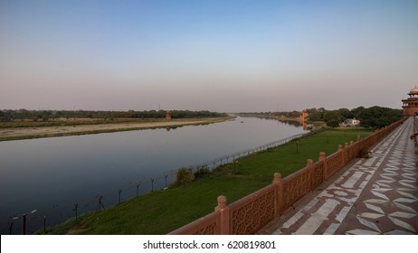 Yamuna River Behind Taj Mahal, Agra