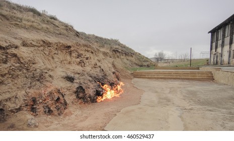 Yanar Dag Mountain In Azerbaijan