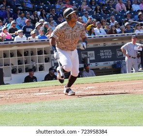 Yangervis Solarte 2nd Baseman For The San Diego Padres At Petco Park In San Diego California USA September 23,2017.