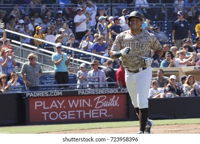 Yangervis Solarte 2nd Baseman For The San Diego Padres At Petco Park In San Diego California USA September 23,2017.