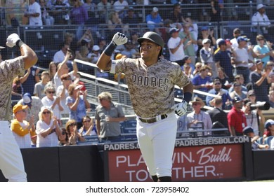 Yangervis Solarte 2nd Baseman For The San Diego Padres At Petco Park In San Diego California USA September 23,2017.