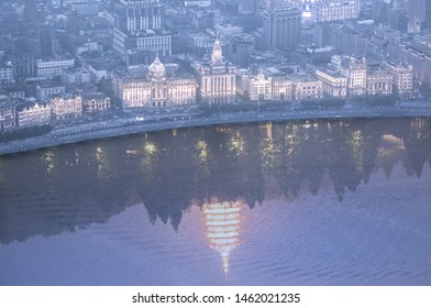 Yangtze Delta Landmarks In The Evening