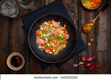 Yangzhou Fried Rice With Sausages