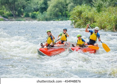 Yappy Family Of Four River Rafting On The Catamaran