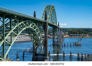 Yaquina Bay Bridge in Newport Oregon, along US Highway 101