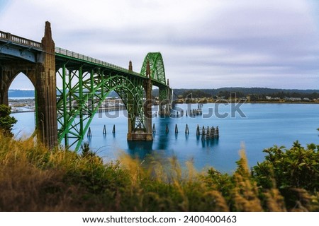 Yaquina Bay Bridge in Newport, Oregon. Long exposure.