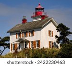 Yaquina Bay lighthouse and trees