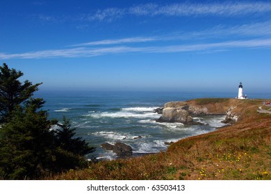 Yaquina Head Light House On The Oregon Coast