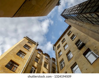 Yard - Well In St. Petersburg. Bottom Up View