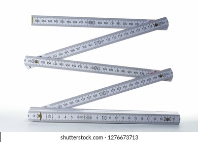 Yardstick isolatet on white - concept picture.