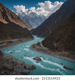 The Yarlung Tsangpo Grand Canyon, located in Tibet, is one of the world's deepest and longest canyons. Carved by the Yarlung Tsangpo River, it stretches over 500 kilometers (310 miles. - Powered by Shutterstock