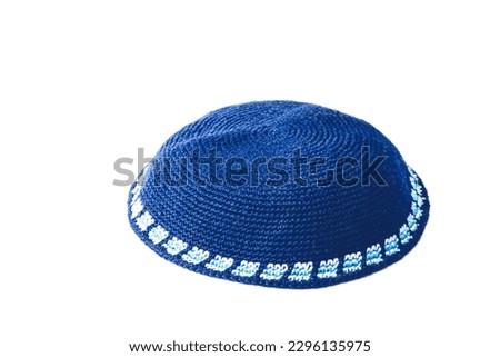 yarmulke isolated on a white background.  kippah traditional Jewish headcovering Foto stock © 