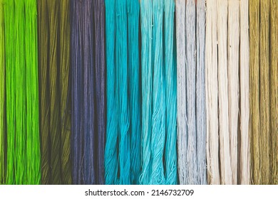 Yarn dyed thread cord packthread color hang the wall for background usage 