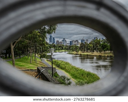 Yarra River And Melbourne Through Loop