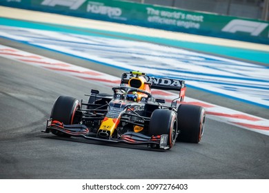 Yas Marina Circuit, Abu Dhabi. 9-12 December 2021. F1 World Championship. Last Race Of The Season. Sergio Perez, Red Bull.