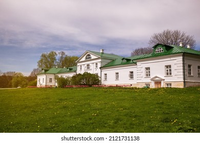 Yasnaya Polyana, Tula region, Russia - May 15, 2021: Volkonsky house in the State Museum-Reserve Estate of the writer Leo Tolstoy Yasnaya Polyana