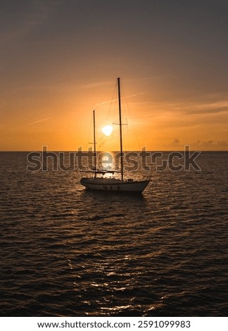 A yatch in the middle of the ocean 
