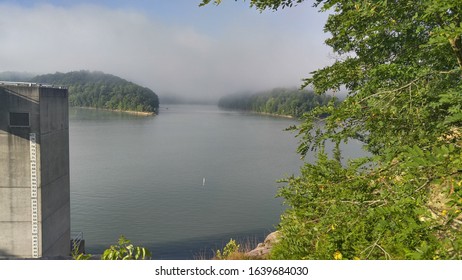 Yatesville Lake Intake Tower And Trees