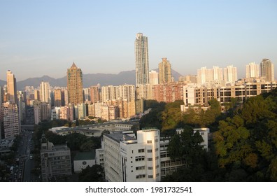 Yau Ma Tei, Kowloon, Hong Kong - November 22, 2009: A High-level Overview Of Waterloo Road, Kings Park And Ho Man Tin.