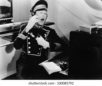 Yawning Switchboard Operator