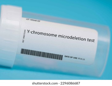 Y-chromosome microdeletion test This test checks for the presence of any missing genetic material on the Y chromosome, which can be a cause of male infertility. - Shutterstock ID 2296086687