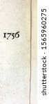 The year 1756 taken from a publication printed that year