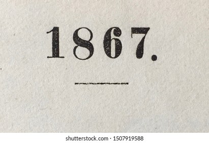 The Year 1867 As Printed On The Title Page Of A Yearbook Published That Year