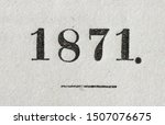The year 1871 as printed on the title page of a yearbook published that year