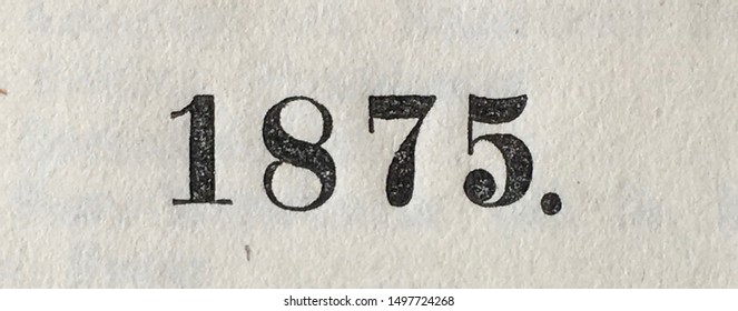 The Year 1875 As Printed On The Title Page Of A Yearbook Published That Year