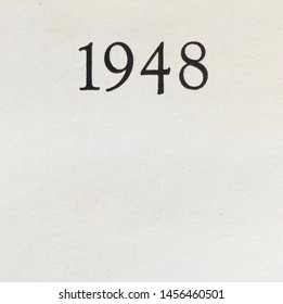 The Year 1948 As Printed On The Title Page Of A Yearbook Published That Year